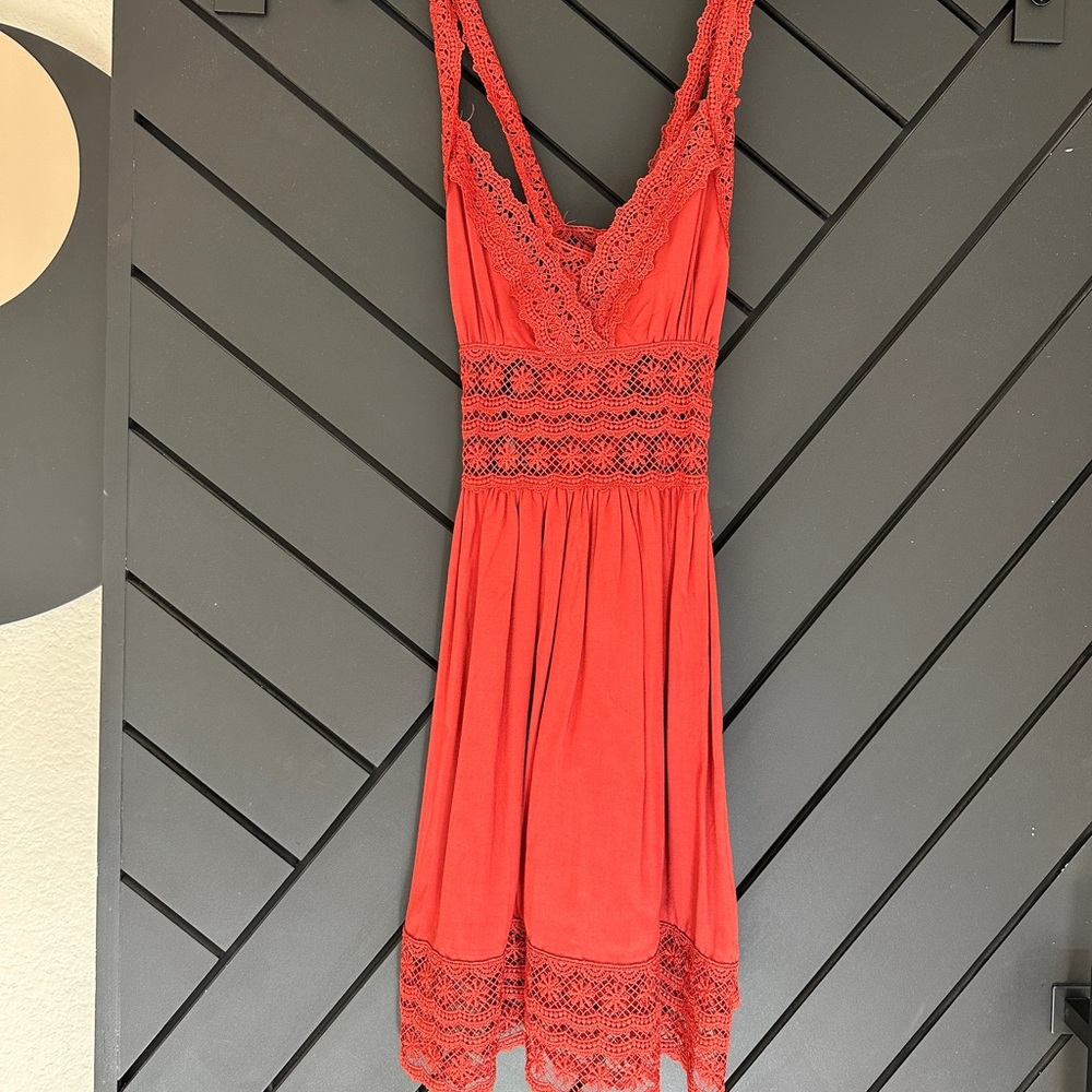 Summer dress burnt orange